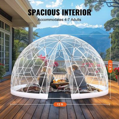 VEVOR 12FT Dome Bubble Tent Shelter Camping Outdoor House με διαφανές παράθυρο