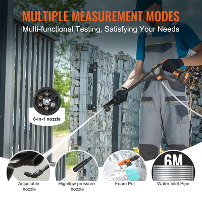 VEVOR Ασύρματο πλυντήριο υψηλής πίεσης Φορητό πιστόλι αυτοκινήτου ψεκασμού νερού 652 PSI