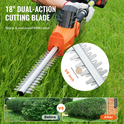 VEVOR 20V Cordless Hedge Trimmer Telescoping Pole Hedge Trimmer Λεπίδα 18 ιντσών