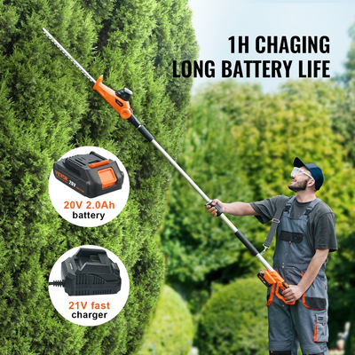 VEVOR 20V Cordless Hedge Trimmer Telescoping Pole Hedge Trimmer Λεπίδα 18 ιντσών