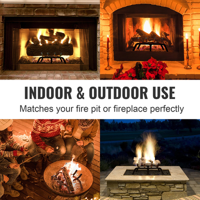 Σχάρα κορμού τζακιού VEVOR 18 ιντσών με επίστρωση σκόνης Χάλυβας βάσης καύσης ξύλου