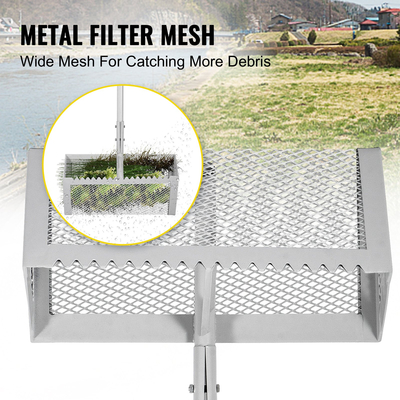 VEVOR Sand Rake, 52 ιντσών Pole Beach Rake, Red Iron Lake Weed Rakes, 16&quot; Aquatic Weeds Muck Sand Flea Rakes, Weed Cleaning Tool for Beach Lake Pond River Landscaping με αποσπώμενο κοντάρι και δίχτυ