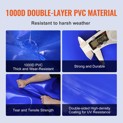 VEVOR Portable Water Storage Bladder 87 Gal 1000D PVC πτυσσόμενη δεξαμενή νερού