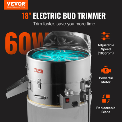 VEVOR Electric Bud Trimmer 18&#039;&#039; Electric Leaf Trimmer 60W Sharp Blades