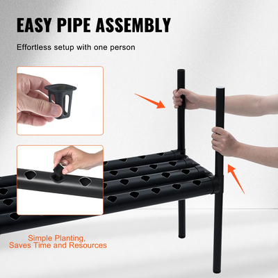 VEVOR Hydroponics Growing System 72 Sites 2-Layer Hydroponic Grow Kit Σωλήνες PVC