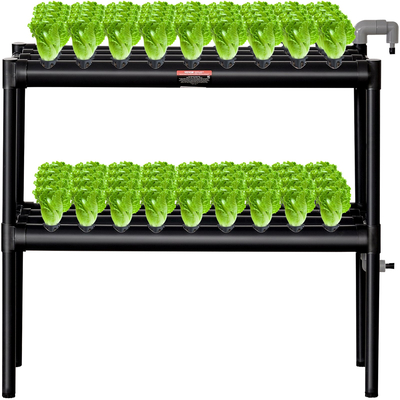 VEVOR Hydroponics Growing System 72 Sites 2-Layer Hydroponic Grow Kit Σωλήνες PVC