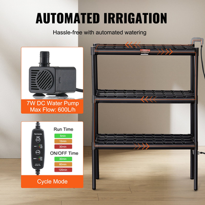 VEVOR Hydroponics Growing System 108 Sites 3-Layer Hydroponic Grow Kit Σωλήνες PVC