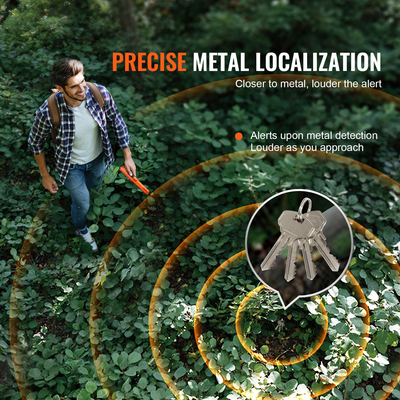 VEVOR Ανιχνευτής μετάλλων Pinpointer IP68 Αδιάβροχη ράβδος ανιχνευτή χειρός