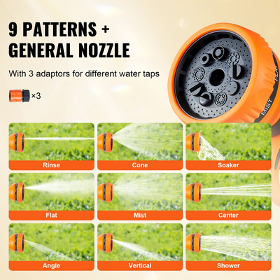 VEVOR Πτυσσόμενο καρούλι εύκαμπτου σωλήνα νερού 82&#039;x1/2&quot; Περιστρεφόμενο στον τοίχο 180°