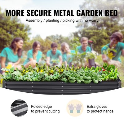 VEVOR Galvanized Raised Garden Bed Planter Box 94,5x47,2x11&quot; Λουλούδι λαχανικό