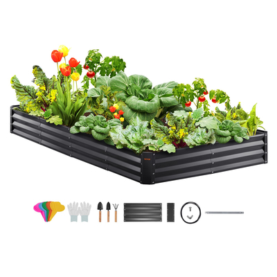 VEVOR Galvanized Raised Garden Bed Planter Box 94,5x47,2x11&quot; Λουλούδι λαχανικό