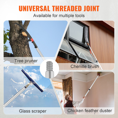 VEVOR Χειροκίνητο κοντάρι πριόνι, 4,9-20 ft επεκτάσιμο κλαδευτήρι δέντρων, κοφτερή ατσάλινη λεπίδα για κούρεμα ψηλών κλαδιών, με ελαφριά λαβή από κράμα αλουμινίου και βούρτσα σενίλ, για κλάδεμα φοίνικες και θάμνους