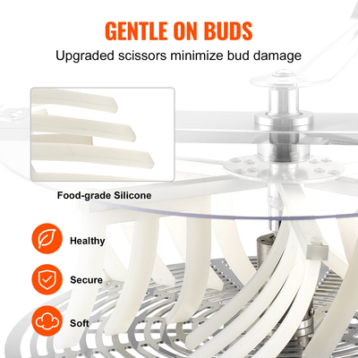 Μηχανή κοπής φύλλων VEVOR Bud, 16 ιντσών, χειροκίνητη μηχανή κοπής μπουμπουκιών από ανοξείδωτο χάλυβα, με διαφανές κάλυμμα PET για οπτική κοπή, περιλαμβάνονται κλαδευτήρια χειρός, για κοπή φύλλων, μπουμπουκιών, λουλουδιών, υδροπονικών φυτών