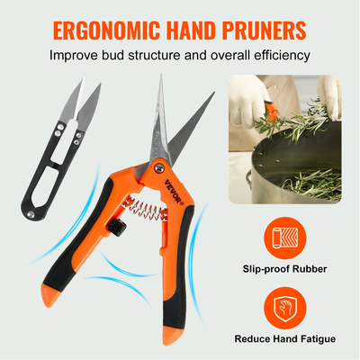 Μηχανή κοπής φύλλων VEVOR Bud, 16 ιντσών, χειροκίνητη μηχανή κοπής μπουμπουκιών από ανοξείδωτο χάλυβα, με διαφανές κάλυμμα PET για οπτική κοπή, περιλαμβάνονται κλαδευτήρια χειρός, για κοπή φύλλων, μπουμπουκιών, λουλουδιών, υδροπονικών φυτών