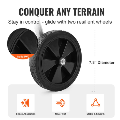 Καροτσάκι με καρούλι σωλήνα VEVOR, κράτημα έως 175 πόδια σωλήνα 5/8 ιντσών (δεν περιλαμβάνεται σωλήνας), Καρότσια λάστιχου νερού κήπου Κινητά εργαλεία με ρόδες, βαρέως τύπου χάλυβα με επίστρωση σκόνης εξωτερική φύτευση για κήπο, αυλή, γκαζόν