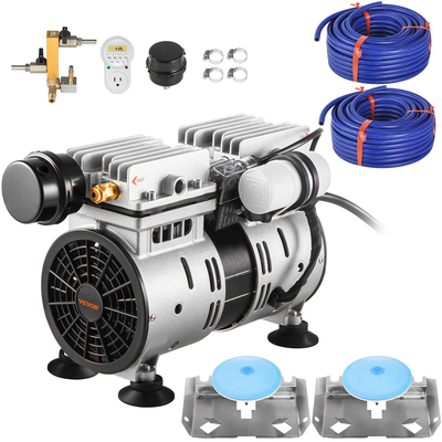 VEVOR Pond Aerator Lake Pond Aeration Kit 3/4 HP w/ 2x100&#039; Tubes 2x10&quot; Diffusers