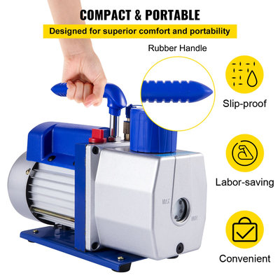 VEVOR Μονοβάθμια αντλία κενού Περιστροφικό πτερύγιο 7CFM 1/2HP Deep HVAC