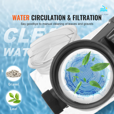 Αντλία πισίνας VEVOR, 1800W 2HP Διπλής Ταχύτητας, Μέγιστη ροή 33000L/H Άνω αντλία πισίνας, 220V-240V, 1450/2860RPM Αντλία για υπέργειες πισίνες, ιαματικά λουτρά, ιαματικά λουτρά, συστήματα άρδευσης