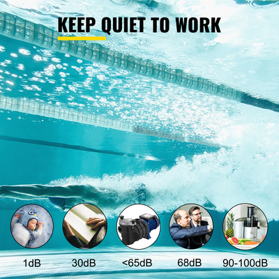 VEVOR 1 HP Pool Pump, 15000 L/h 750W Pool Pump Αντλία πισίνας In/Ground Swimming Pool with Strainer Basket Pump Pool Motor for Clean Swimming Pool αντλία φίλτρου νερού πισίνας 1,97&quot; εισόδου/εξόδου με 2 σωλήνες τοποθέτησης