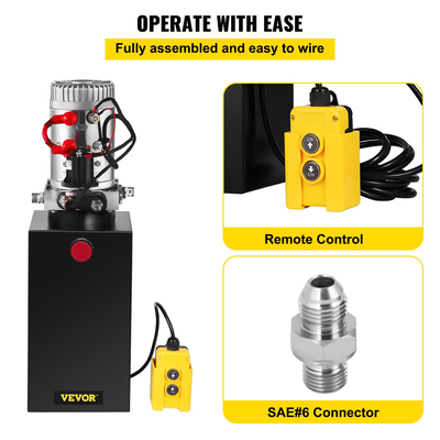 10 Quart Single Acting Hydraulic Pump Dump Trailer Εκφόρτωση 12v