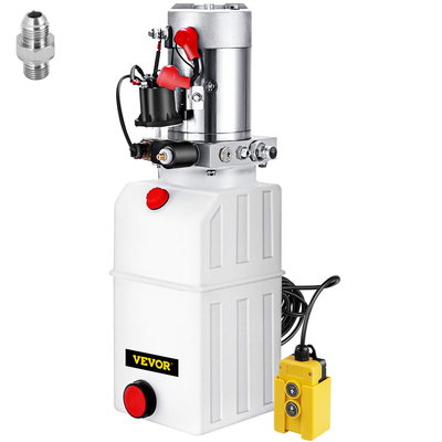VEVOR Hydraulic Pump Μονάδα ισχύος DC 12V 6L Hydraulic Pump 6 Quart Hydraulic Pump Υδραυλική αντλία για ανατρεπόμενα φορτηγά