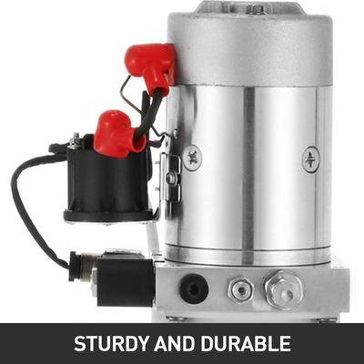 Ηλεκτρική υδραυλική αντλία 7l Πλαστική δεξαμενή μονής δράσης 12v Dc