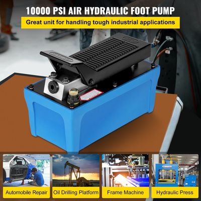 VEVOR Air Hydraulic Pump Power Pack Unit 10.000 PSI 103 In 3Cap Heavy-duty All Metal Construction Air Hydraulic Foot Pump