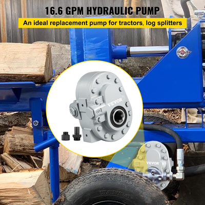 VEVOR Hydraulic Pump 16.6GPM Hydraulic Motor 540RPM Log Splitter 2500PSI Hydraulic Splitter SAE 12 Outlet Port Hydraulic Pump for Log Splitter for Truck Retailgate Lift,Scissor Lift, Dump Trailer