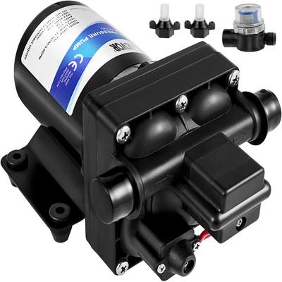 Αντλία γλυκού νερού VEVOR, αντλία ψεκασμού 12 V Self priming, αντλία νερού 3 GPM RV, με διακόπτη πίεσης 55 PSI Self Primering Pump Water, Αποσπώμενο φίλτρο 12V Αντλία διαφράγματος για RV Camper Marine Boat Lawn