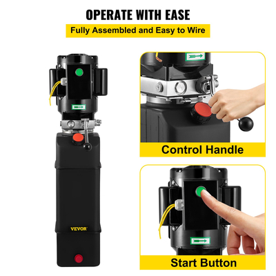 3 Πακέτο μονάδας υδραυλικής ισχύος αυτοκινήτου Auto Lift HP, 220V 60hz, 2950 PSI 3,5 Gal Tank