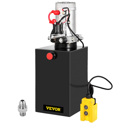 VEVOR Hydraulic Pump Electric Hydraulic Pump 15 Quart Single Acting for Dump Trailer