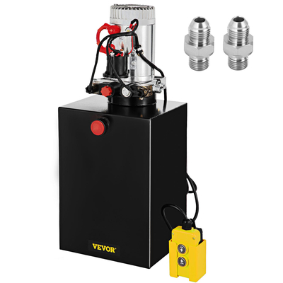 VEVOR 20 Quart Hydraulic Power Unit Double Acting Hydraulic Dump Trailer Pump (μονάδα τροφοδοσίας διπλής ενέργειας 12V DC, Θύρες SAE #6, 3200 PSI, δεξαμενή από χάλυβα 20 Quart)