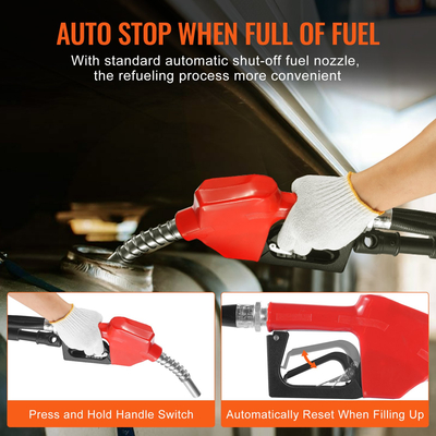 Αντλία μεταφοράς καυσίμου VEVOR 12V 8 GPM 1/5 HP Αντλία ντίζελ με αυτόματο ακροφύσιο καυσίμου