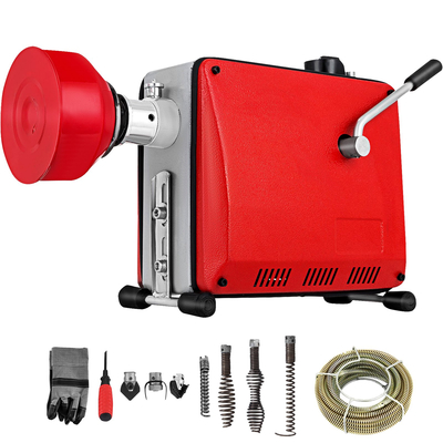 VEVOR Professional Pipe Dredger Pipeline Unblocker GQ-100 390W Drain Auger Μηχάνημα καθαρισμού σωλήνων για τουαλέτα μπάνιου