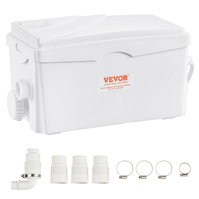Αντλία απόρριψης VEVOR Macerator Basement Macerator Pump 350 W, ροή 6000 l/h, κεφαλή εκκένωσης 7 m, αντλία λυμάτων με 3 εισόδους νερού για υπόγειο, κουζίνα, νεροχύτη, ντους, μπανιέρα, απόρριψη λυμάτων πλυντηρίου, πλυντήριο πιάτων