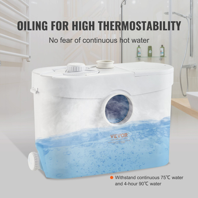 VEVOR Macerator Disposal Pump Basement Macerator Pump 700W, ροή 9600l/h, κεφαλή εκκένωσης 10m 99% αποτελεσματικό αντιμικροβιακό με 3 εισόδους νερού για τουαλέτα, υπόγειο, κουζίνα, νεροχύτη, μπανιέρα, αποκομιδή λυμάτων, πλυντήριο πιάτων