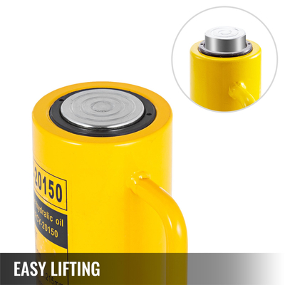 Υδραυλικός κύλινδρος VEVOR, Υδραυλικός κύλινδρος συμπαγούς εμβόλου 20 τόνων, υδραυλικός κύλινδρος μονής δράσης 6 ιντσών, με Φορητούς κύλινδρους ανύψωσης υδραυλικού συμπαγούς γρύλου