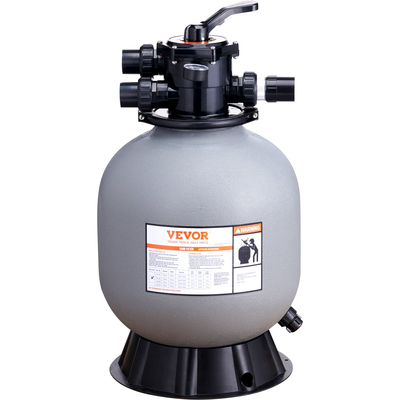 Φίλτρο άμμου VEVOR, 19 ιντσών, ταχύτητα ροής έως 45 GPM, Σύστημα φίλτρου άμμου πάνω από την εσωτερική πισίνα με βαλβίδα πολλαπλών θυρών 7 κατευθύνσεων, φίλτρο, πλύση, ξέπλυμα, ανακυκλοφορία, απόβλητα, χειμώνας, κλειστές λειτουργίες