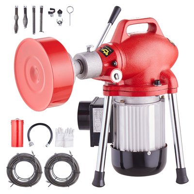 Μηχανή καθαρισμού αποχέτευσης VEVOR 120FT x 5/8In 370W Sectional Snake Auger Manual Feed
