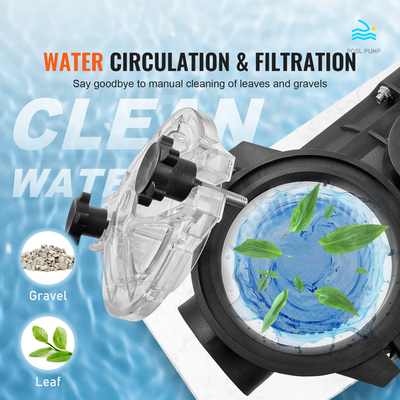 VEVOR Swimming Pool Pump 2,5HP 120GPM Max Flow Filter Pump μονής ταχύτητας 220V 2850RPM 50ft Max Head Pool Pump με καλάθι φίλτρου για πισίνες πάνω από το έδαφος Υδρομασάζ Spas
