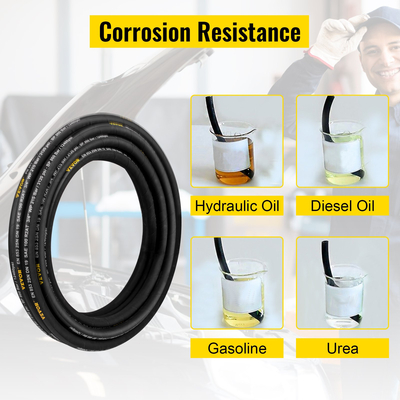 Υδραυλικός σωλήνας VEVOR 1/4 ίντσας x 328 πόδια, κουλουριασμένος υδραυλικός σωλήνας 5800 PSI, ελαστικός υδραυλικός σωλήνας με 2 πλεξούδα από σύρμα από χάλυβα υψηλής αντοχής, υδραυλικός σωλήνας όγκου -20℃ έως 140℃, εύκαμπτη θήκη υδραυλικού λαδιού