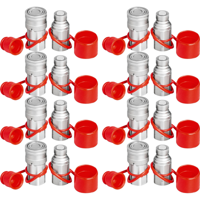 VEVOR Skid Steer Hydraulic Quick Connect 1/2\&quot; Body Hydraulic Coupler 1/2\&quot; NPT Hydraulic Coupling Quick Connect 8 Pairs Hydraulic Quick Coupler 27,6 MPa (ISO 16028) (8 Pairs)
