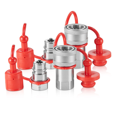 VEVOR 1/2&quot; Tapered Hydraulic Couplers 1/2&quot; NPT Skid Steer Couplers 4 Dust Caps