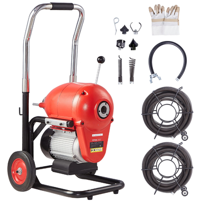 Μηχανή καθαρισμού αποχέτευσης VEVOR 120FT x 6/5&quot; 1100W Sectional Snake Auger Manual Feed