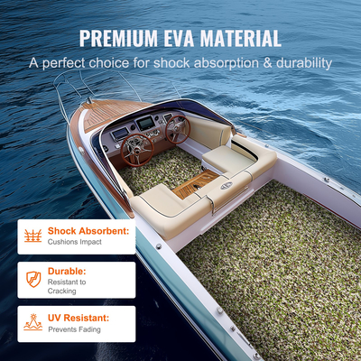 VEVOR Boat Flooring, EVA Foam Boat Decking 94,5&quot; x 35,4&quot;, Αντιολισθητικό αυτοκόλλητο δάπεδο, 23,2 sq.ft Θαλάσσιο χαλί για σκάφη, γιοτ, Pontoon, δάπεδα καγιάκ