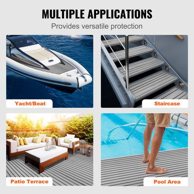 VEVOR Boat Flooring, EVA Foam Boat Decking 94,5&quot; x 35,4&quot;, Αντιολισθητικό αυτοκόλλητο δάπεδο, 23,2 sq.ft Θαλάσσιο χαλί για σκάφη, γιοτ, Pontoon, δάπεδα καγιάκ