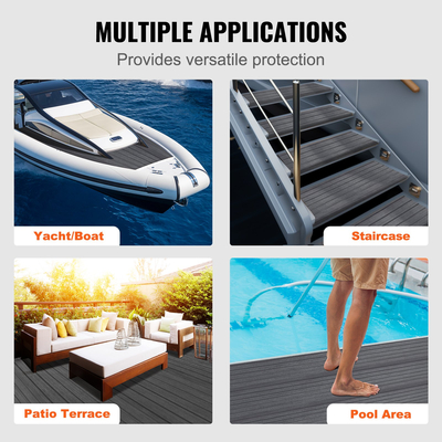VEVOR Boat Flooring, EVA Foam Boat Decking 94,5&quot; x 17,7&quot;, Αντιολισθητικό αυτοκόλλητο δάπεδο, 11,6 sq.ft Θαλάσσιο χαλί για σκάφη, γιοτ, Pontoon, δάπεδα καγιάκ