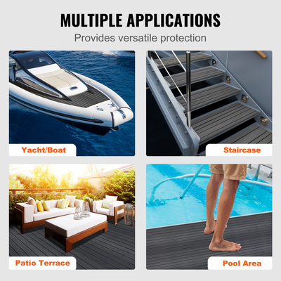 VEVOR Boat Flooring, EVA Foam Boat Decking 94,5&quot; x 23,6&quot;, Αντιολισθητικό αυτοκόλλητο δάπεδο, 15,5 sq.ft Θαλάσσιο χαλί για σκάφη, γιοτ, Pontoon, δάπεδο καγιάκ