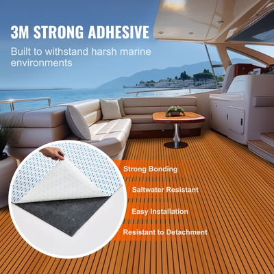 VEVOR Boat Flooring, EVA Foam Boat Decking 94,5&quot; x 46&quot;, Αντιολισθητικό αυτοκόλλητο δάπεδο, 29,9 sq.ft Θαλάσσιο χαλί για σκάφη, γιοτ, Pontoon, δάπεδο καγιάκ