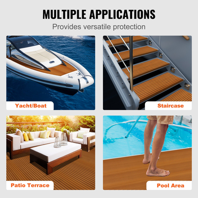 VEVOR Boat Flooring, EVA Foam Boat Decking 94,5&quot; x 46&quot;, Αντιολισθητικό αυτοκόλλητο δάπεδο, 29,9 sq.ft Θαλάσσιο χαλί για σκάφη, γιοτ, Pontoon, δάπεδο καγιάκ